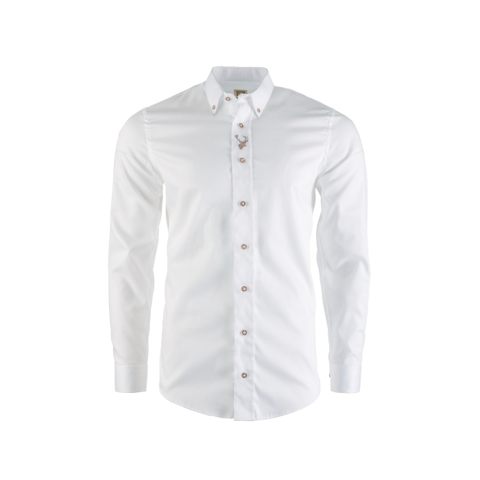 Koszula myśliwska Tagart Rut w białym kolorze z haftem jelenia